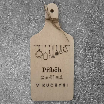 Kuchyňské prkénko Dekorační prkénko "Příběh začíná"
