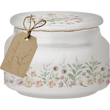 Svíčka Emocio Sklo 100x79 mm se skleněným víčkem Bloom Charm, vonná svíčka 227 gram