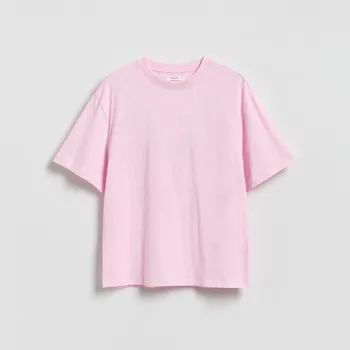 Reserved - Bavlněné oversize tričko - pastelově růžová - ZR418-03X - ZR418-03X-S