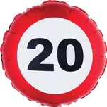 Foliový balónek kulatý číslo 20 velikost 46cm