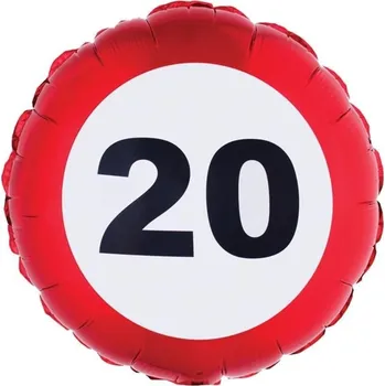 Foliový balónek kulatý číslo 20 velikost 46cm