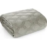 Přehoz na postel Eurofirany velur 220 cm x 240 cm stříbrný