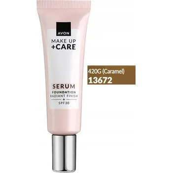 Make-up AVON Make Up Care Podkladová Báze Serum Matte SPF30 Foundation - 420G Caramel