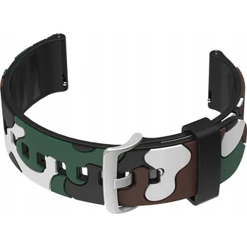 Řemínek na hodinky Gumový řemínek k hodinkám U13 - černý/bílý - maskáčový -