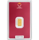 Münze Österreich Zlatý investiční slitek 1 g