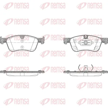 Brzdová destička Sada brzdových destiček, kotoučová brzda REMSA 1986.10
