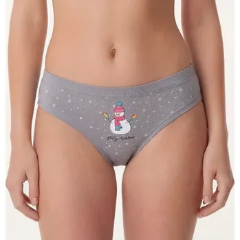 Dámské oblečení Andrie PS 1050 šedé dámské kalhotky Barva: šedá, Velikost: S