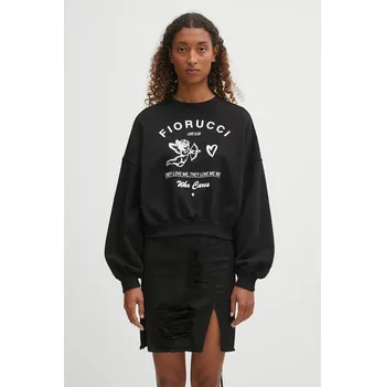 Dámská mikina Bavlněná mikina Fiorucci Cupid Love Club Print Cropped, L, černá, 99X