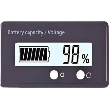 Voltmetr a ukazatel kapacity baterie 12-84V White