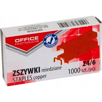 Spona do sešívačky Sešívací sponky OFFICE PRODUCTS 24/6 měděné, 1000 ks