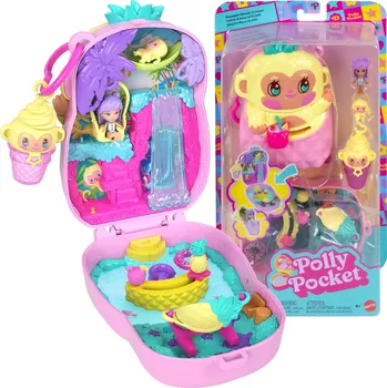 Hračka Polly Pocket ananasová opička – kompaktní herní set s figurkami a doplňky