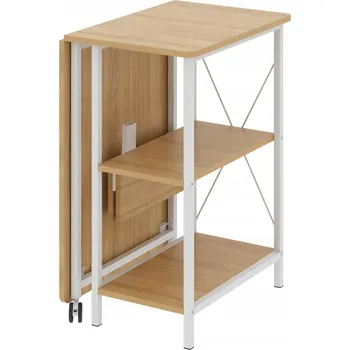 Psací stůl Skládací loftový psací stůl Maclean MC-411 W, světlý buk, 107x45x75 cm