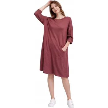 Dámské šaty Šaty Dámské Pletené Italské Malinové