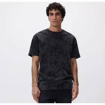 Reserved - Tričko comfort s potiskem - černý - WD035-99X - WD035-99X-S