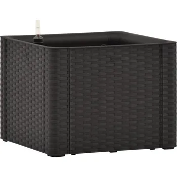 Truhlík BRAVSON GROUP s.r.o. Samozavlažovací truhlík, vyvýšený záhon STEFANPLAST NATURAL DELUXE 43 antracit + Nůž ulamovací v hodnotě 39,-