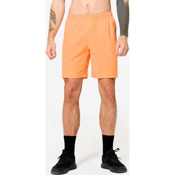 Pánské kraťasy DOMYOS Pánské fitness kraťasy s kapsami na zip M ORANŽOVÁ