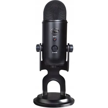 Mikrofon USB MIKROFON BLUE YETI BLACKOUT VŠESMĚROVÝ 4 REŽIMY KABELOVÝ STUDIOVÝ