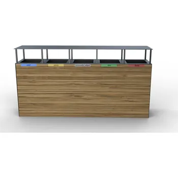 Popelnice HTI Koš Pera VI Typ ukotvení: klasické (šrouby), Barva konstrukce: zelená komaxit (RAL 6005)