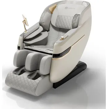 Masáž Kvalitní domácí elektrické masážní křeslo s vyhříváním Zero Gravity + Bluetooth, béžové