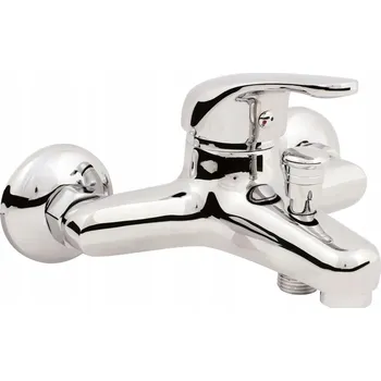 Vodovodní baterie Nástěnná vanová baterie s jednou pákou Hydroland JOKER, stříbrná