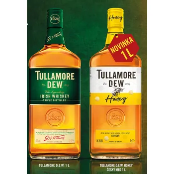 Whisky Tullamore D.E.W. 1l + Druhá za polovic