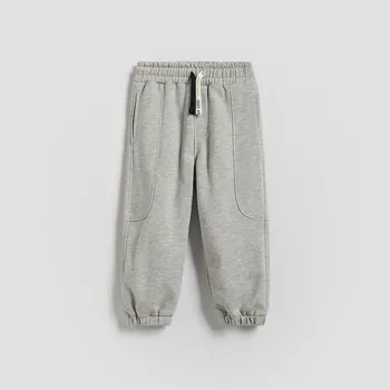 Reserved - Bavlněné kalhoty joggers - světle šedá - 505HK-09M - 505HK-09M-98