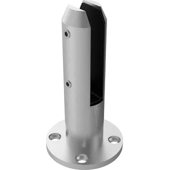 Podlahový držák skla, pro sklo 12-17,52mm, Nerez 2205, broušený