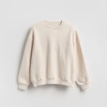 Dámská mikina Reserved - Mikina s&nbsp;výšivkou - béžová - 778HS-08X - 778HS-08X-L