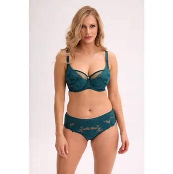Dámské spodní prádlo Gaia podprsenka s polovyztuženými košíčky zelená velikost 90F