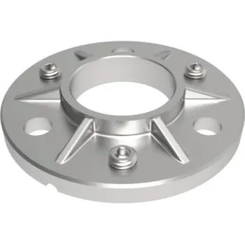 Hahn Steel Montážní patka O115 x 16 mm, pro sloupek O48,5 mm, surová, AISI 304