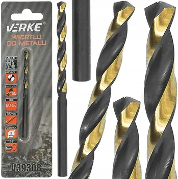 Vrták Vrták do kovu HSS s titanovým povlakem 5 mm, Verke V39308