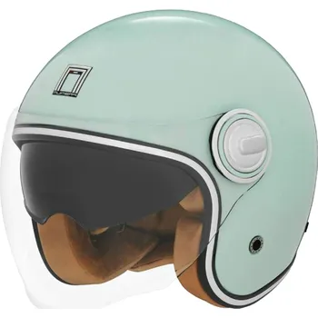 Helma na motorku Otevřená helma na motorku NOX PREMIUM Heritage pastelově zelená XL