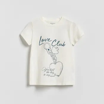 Reserved - Tričko s potiskem - krémová - 405HU-01X - 405HU-01X-116