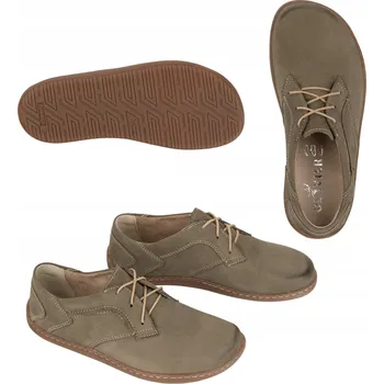 Dámské tenisky BAREFOOT Dámské minimalistické kožené boty 1082 olivové 39