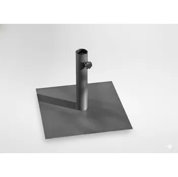 Stínicí technika ZÁKLADNA POD SLUNEČNÍK 40 x 40 CM KOVOVÁ ŠEDÁ