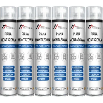 Montážní pěna POLYURETANOVÁ PĚNA MONTÁŽNÍ NÍZKOEXPANZNÍ NA PISTOLI 750ML