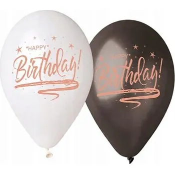 Balónek Latexové balónky Ge.Ma.R. Happy Birthday 13" 5 ks