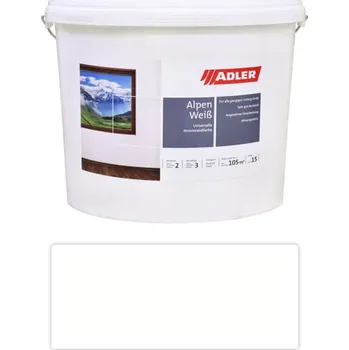 barva na zeď ADLER Aviva Alpen Weiss - univerzální malířská barva na stěny v interiéru 15 l Bílá - Barvy na stěny