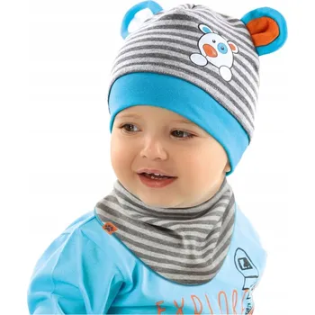 Čepice Dětská šála a čepice AJS 44-46 cm