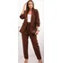 Dámský kostýmek Elegantní dámský kostým 80172K hnědý uni