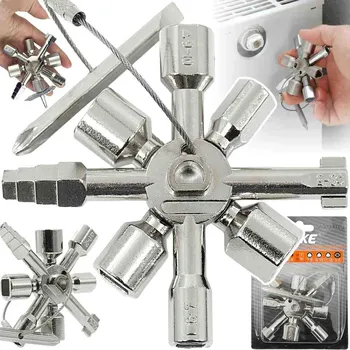 Klíč Univerzální klíč na technické skříně 10v1, Verke V39143