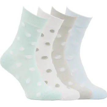 Dámské ponožky RS dámské bavlněné puntíkované ponožky s jemným svěrem mix 39-42