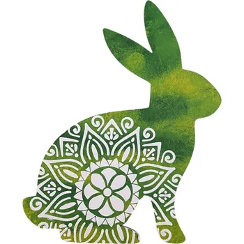 Dekorace zajíc - zelený