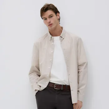 Reserved - Košile slim fit s&nbsp;vysokým podílem bavlny - béžová - 709IE-08X - 709IE-08X-M