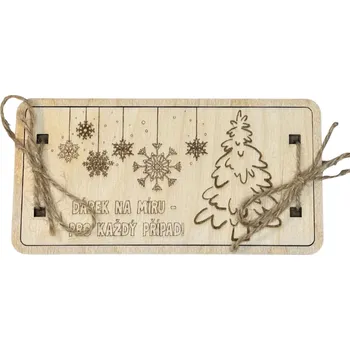 Dřevěná obálka na peníze - dárek na míru