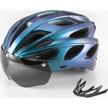 Cyklistická přilba ROCKBROS Cyklistická helma ROCKBROS s brýlemi 57-62 CM MODRÁ