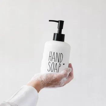 Dávkovač mýdla Ruční dávkovač mýdla stojící Bastion Collections 500 ml bílý, černý