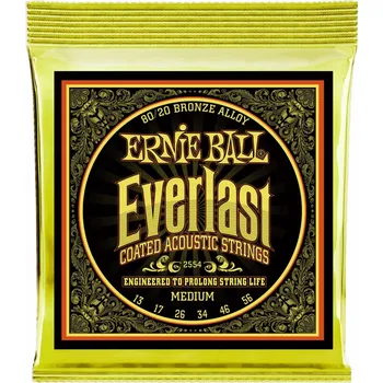 Strunný nástroj Struny ERNIE BALL 2554 Everlast Bronze (13-56) – Bronzové struny pro akustickou kytaru