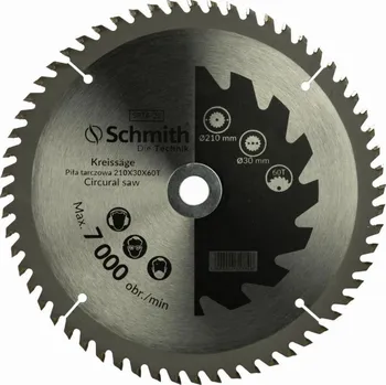 Pilový kotouč Kotoučová pila Schmith SPTA-22 210x30x60T