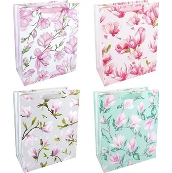 Dárková taška Dárková taška - 18 x 23 cm, květy, 1 ks